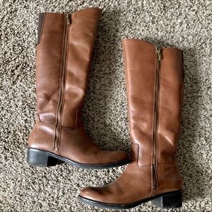 Franco Sarto brown leather boots 6.5 Christina